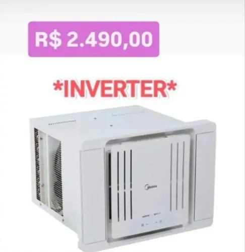 Ar Janela Midea INVERTER 7.500 BTUs + Novo + Nota + Garantia+ Cartão 12X