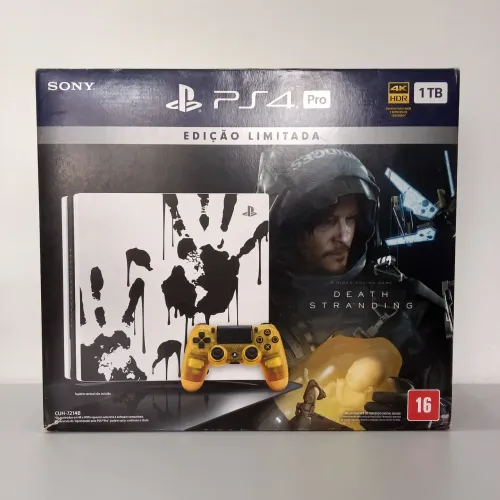 Vendo Playstation 4 Pro 1Tb Desblo Cheio de Jogo Edição Limitada Death Stranding