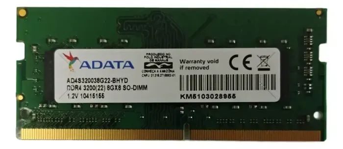 Memória Adata, 8GB, 3200MHz, DDR4, para Notebook
