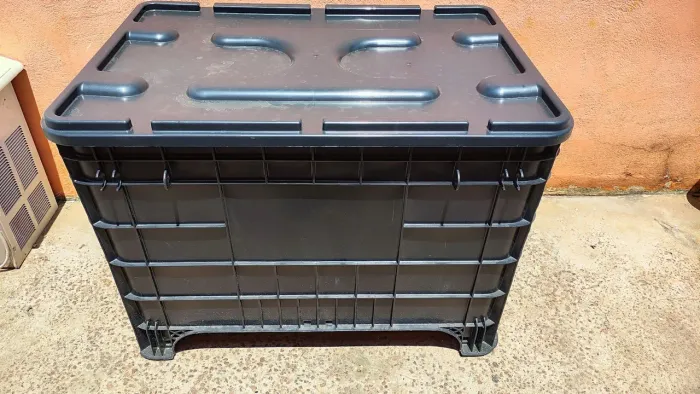 Caixa Plastica Grande / Container Organizador com Tampa 