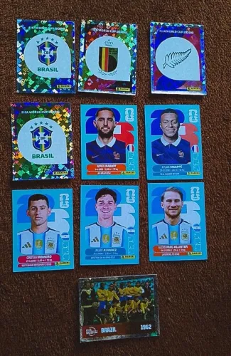 Lote Cards Adrenalyn XL Copa 2026 - Originais Panini (9 Cards)