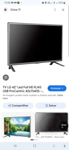 Vendo TV 42 polegadas LG smart