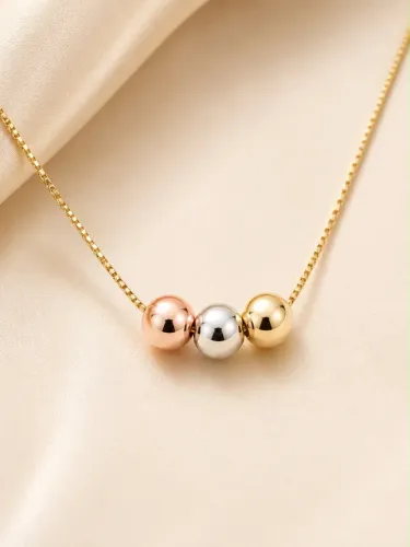 Gargantilha Three Balls em Ouro 18k 750