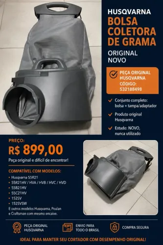 Vendo saco coletor completo husqvarna