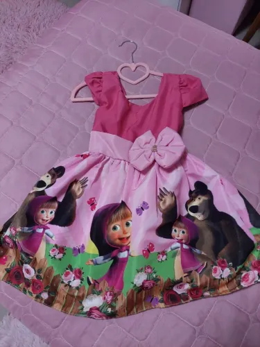 Vestido tema Masha e o Urso