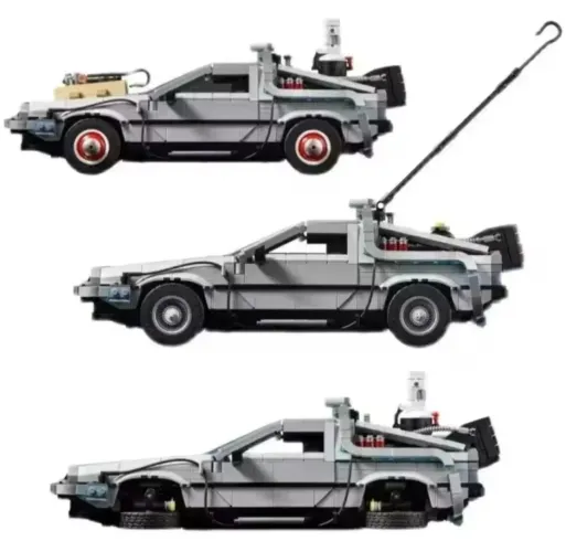DE VOLTA PARA O FUTURO BLOCOS DE MONTAR DELOREAN DMC-12 MODELO 10300 1872 PEÇAS TIPO LEGO