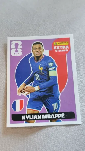 Figurinha mbappé extra roxa sticker