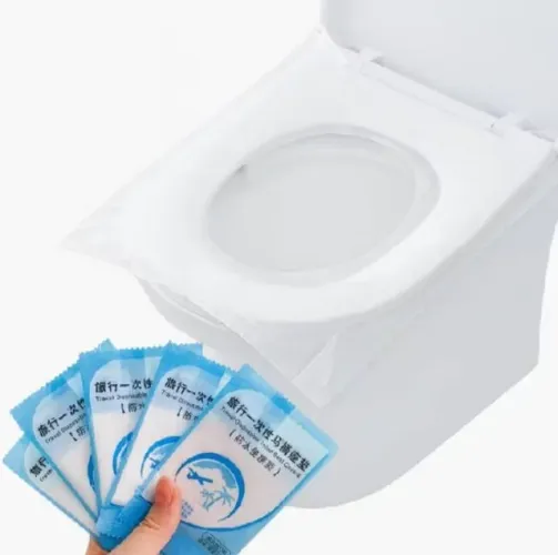 KIT 10 PROTETORES DESCARTÁVEIS PARA ASSENTO SANITÁRIO CAPA HIGIÊNICA PORTÁTIL PARA VIAGENS