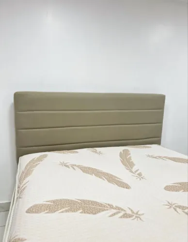 CABECEIRA BELA VELUDO BEGE CASAL PROBEL