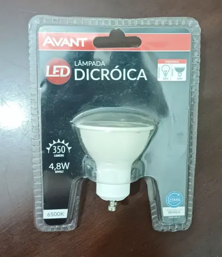 LÂMPADA LED DICRÓICA MARCA AVANT (3 UNIDADES).