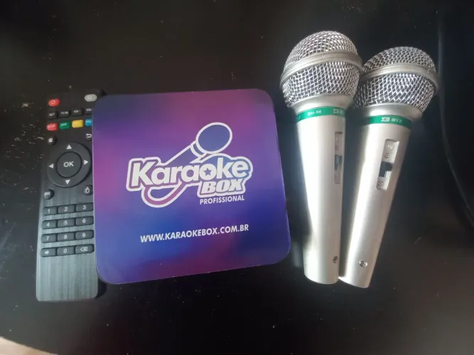 Karaoke e caixa de som