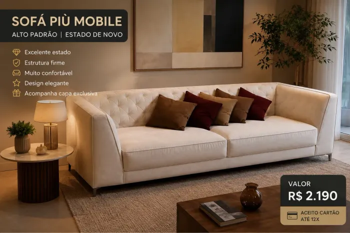 Sofá Più Mobile de Alto Padrão | Estado de Novo