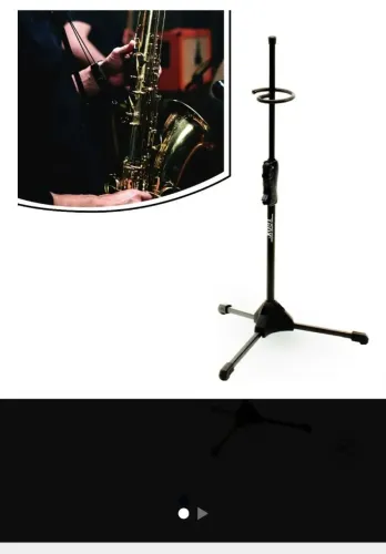 6 unidades de Suporte Para Trombone Ibox Pedestal Tripé Em Aço Preto