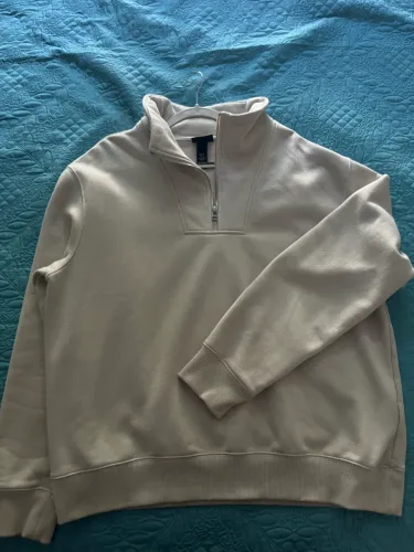 Quarter Zip Off White HM