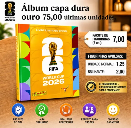 Álbum capa dura ouro