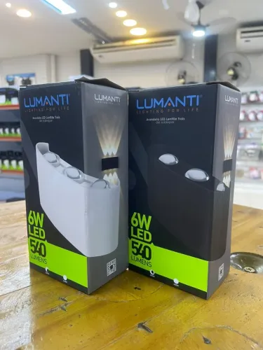 Arandela LED Lumanti 6W 3 Fachos Bivolt P/B em 3000k ou 6500k de IP65.