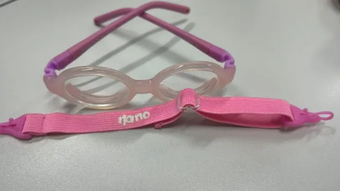 Armação de Óculos Infantil Nano Baby Rosa Sem Lentes - 1 a 2 Anos