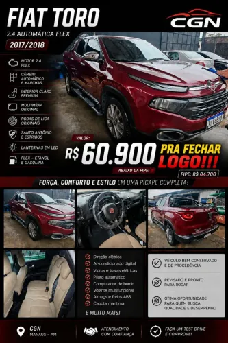 Fiat Toro Freedom Road 2.4 16V Flex Aut. 2018
