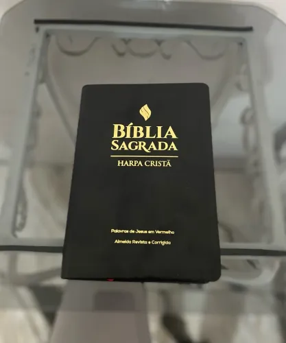 Bíblia sagrada com harpa
