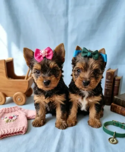 Yorkshire Mini que Derrete Corações Macho e Fêmea
