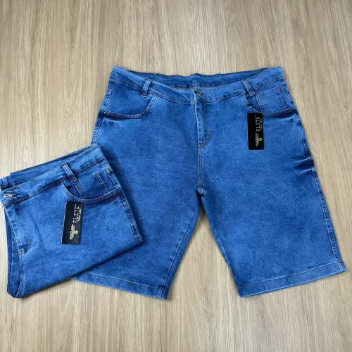 Bermuda masculina jeans plus size 50/52/54