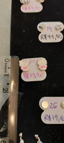 Brinco Hello Kitty de Prata