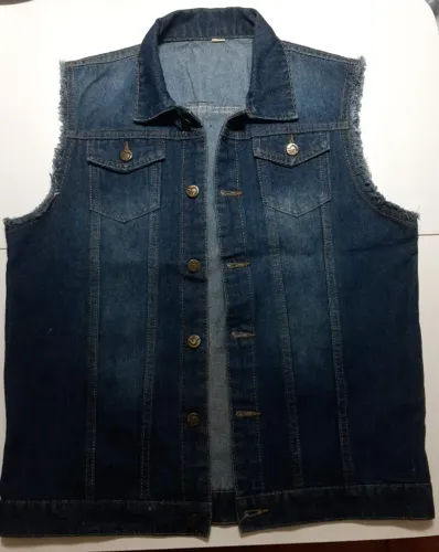 Colete Jeans Motociclista Heavy Metal