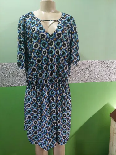 Kit vestido e blusa de malha Tam.G
