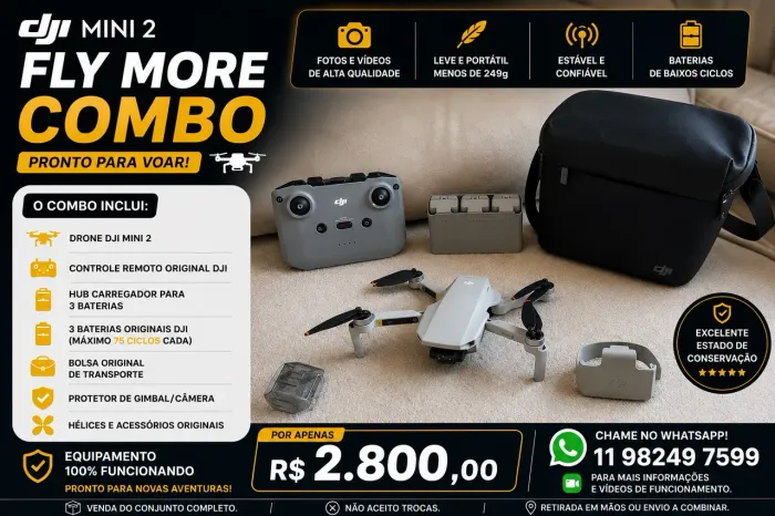 Drone dji mini 2 combo