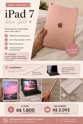 iPad 7 128gb com chip