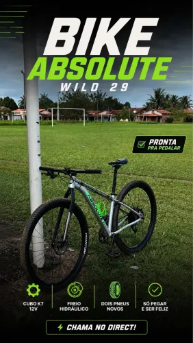 Bike Absolute Wild Aro 29 | K7 12v | Freio Hidráulico | Pneus Novos