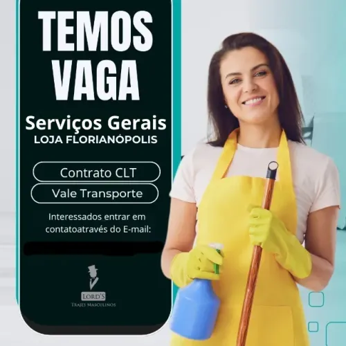 SERVIÇOS GERAIS / AUXILIAR DE LIMPEZA