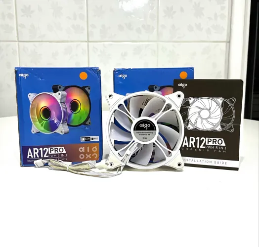 KIT FAN GAMER AIGO AR12 PRO WHITE - PARA PC GAMER