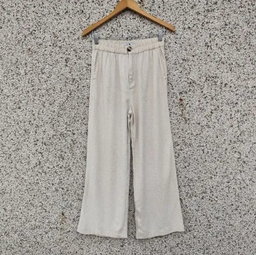 Calça wide leg viscolinho 36