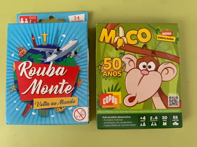 2 kits de Jogos de cartas- Infantil MICO e ROUBA MONTE