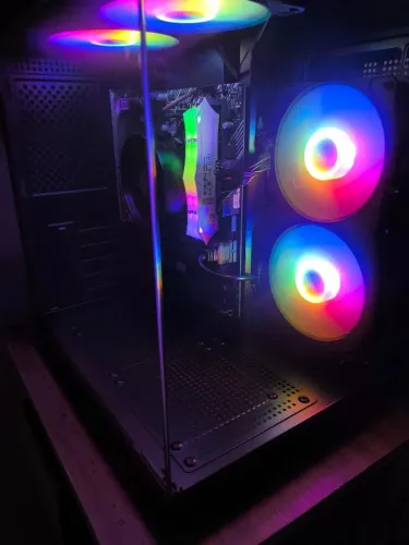 Kit 4 Ventoinhas RGB Gamer Maxxtro Preto - Excelente Estado