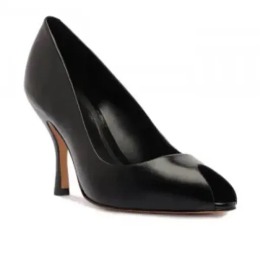 sapato arezzo peep toe couro 36