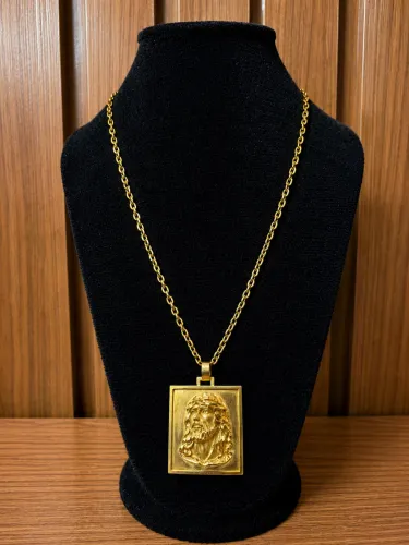 Cordão de ouro 18k maciço cadeado