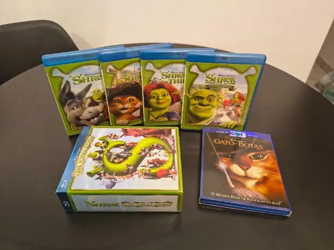 Blu-ray Box Shrek + Gato de Botas Dublados