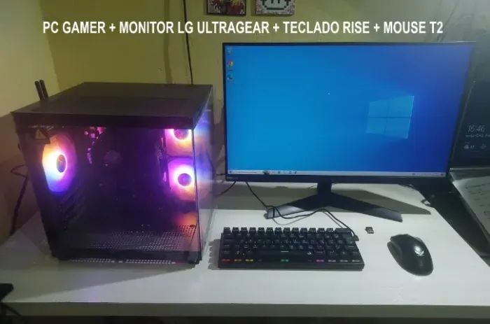 PC Gamer Completo Ryzen 5 5600G + Monitor 180Hz + Kit Gamer RGB (Leia a Descrição)