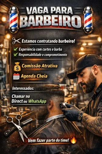 Estamos contratando barbeiro 