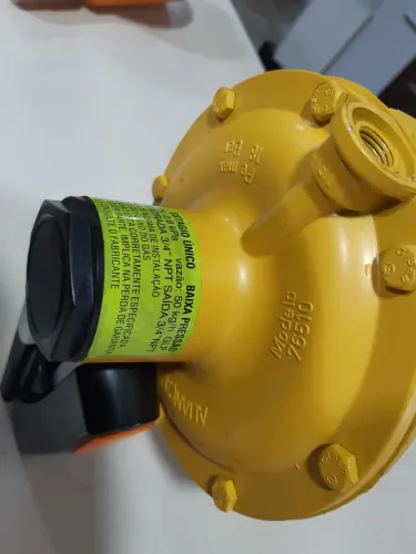 Regulador gás Aliança industrial laranja de segundo estágio 50 kg/h - Laranja