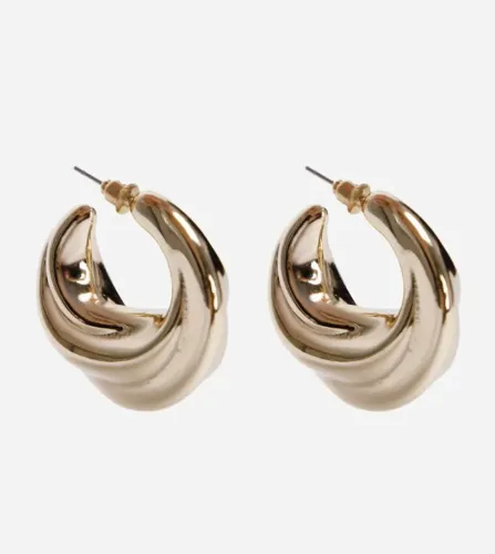 Brinco Argola Texturizado Dourado