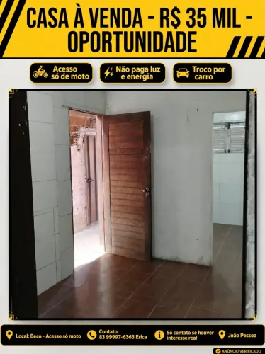 Vendo casa ou troco por carro R$35mil não paga luz nem água * Erica