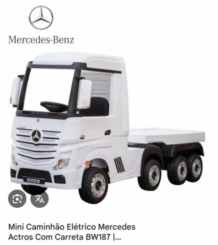 Caminhão elétrico Mercedes com caçamba