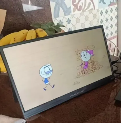 Monitor portátil com suporte 15,6" 1080p, tela de extensão USB/HDMI