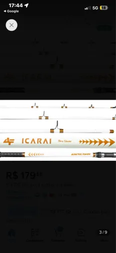 Varas de pescar verano surf 4,20metros e vara icari 3,30metros