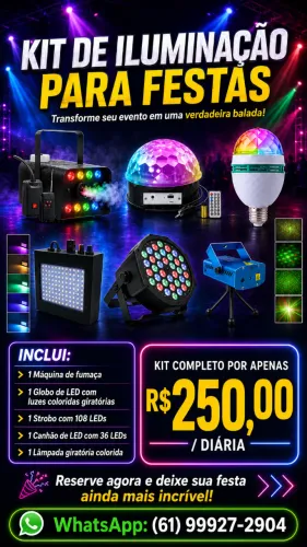 Kit iluminação para festas - Jogo de Luz