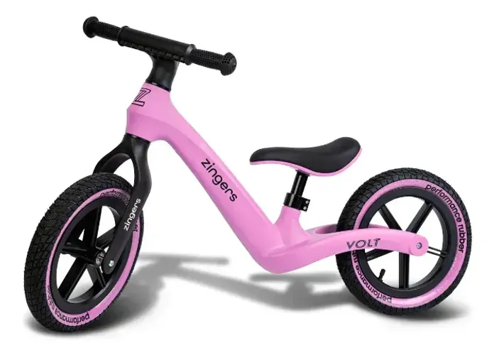 Zingers Balance Bike Bicicleta De Equilíbrio Sem Pedal Aro12 Cor Rosa