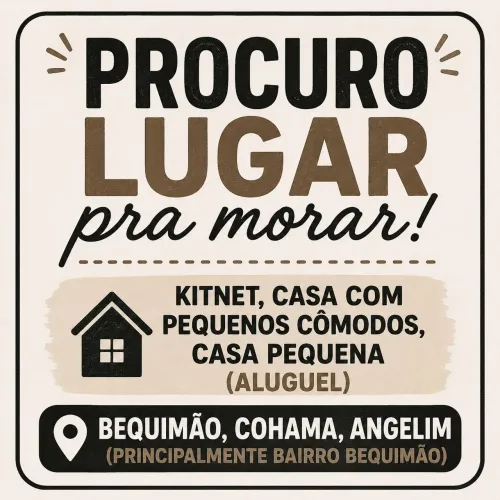 Procuro lugar para alugar